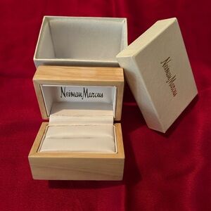Neiman Marcus Glossy Wooden Ring Presentation Box